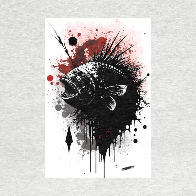 Angler Fish Ink Painting by TortillaChief